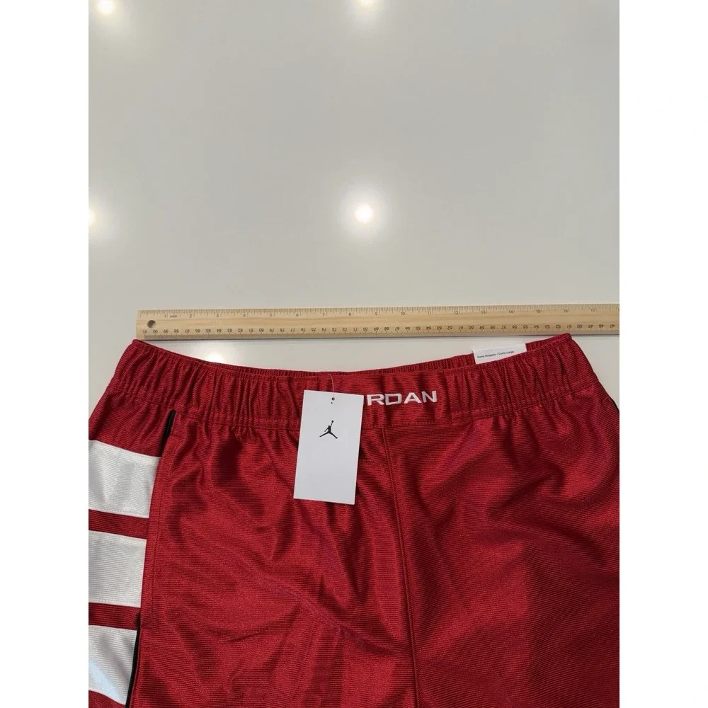 Jordan Brooklyn Cat Scratch Shorts Gym Red White HV0560-687 Mens Large NWT